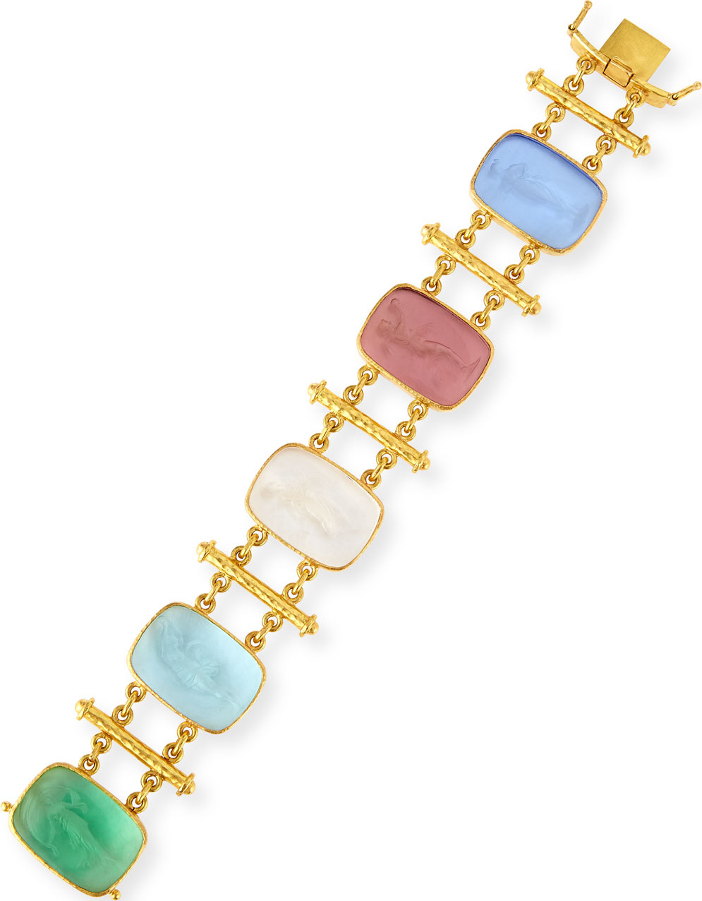 Elizabeth Locke 19k Muse Pastel Venetian Glass Bracelet