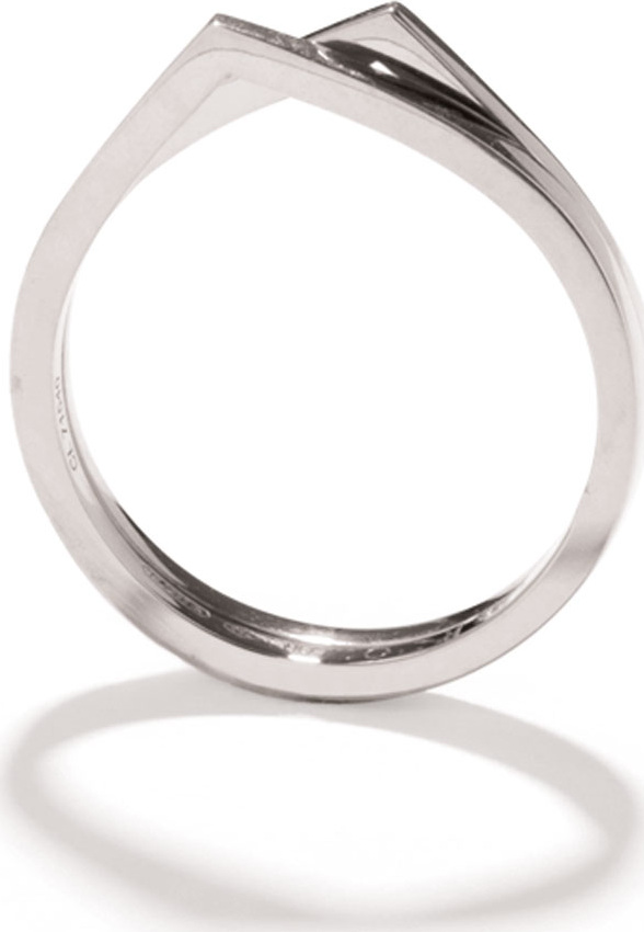 REPOSSI Antifer Two-Row Ring in 18K White Gold
