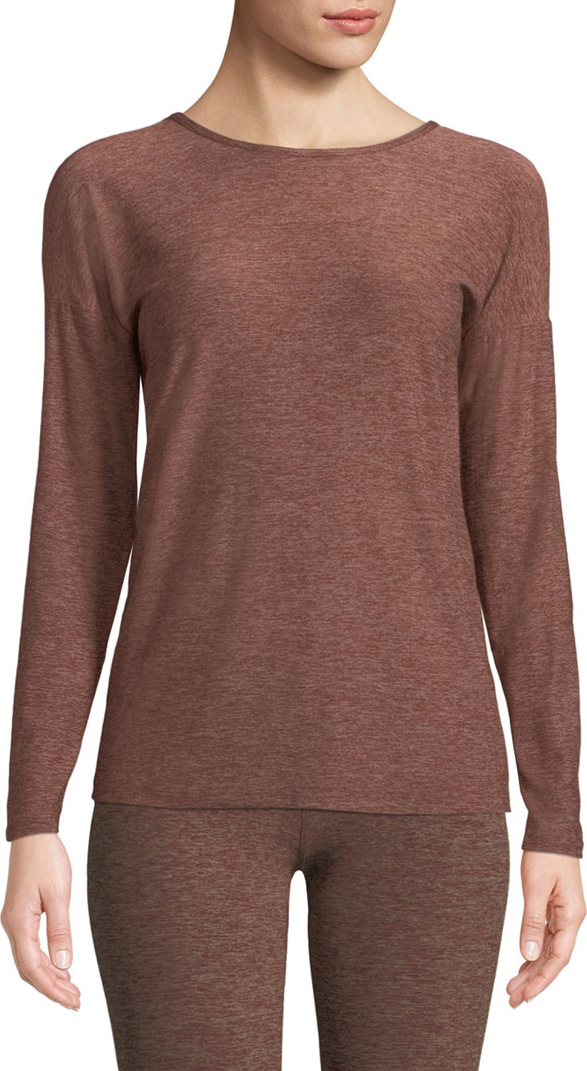 Beyond Yoga Moonrise Crewneck Long-Sleeve Space-Dye Pullover Top