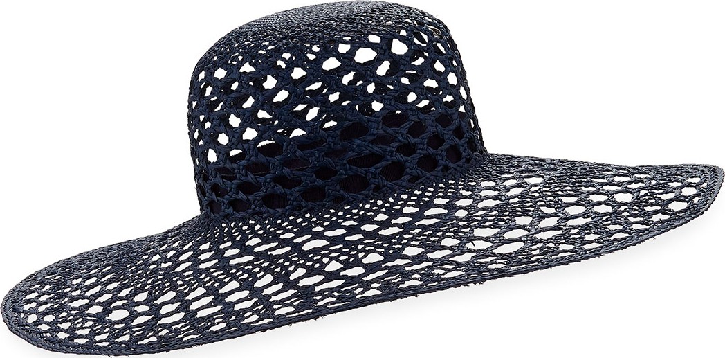 Inverni Iris Perforated Straw Sun Hat, Size 57