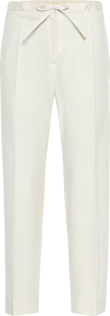 Jil Sander High-rise straight wool-blend pants