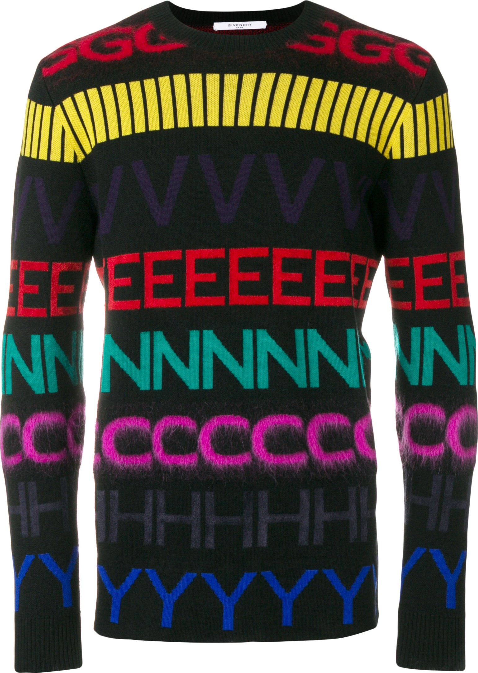 Givenchy contrast letter jumper
