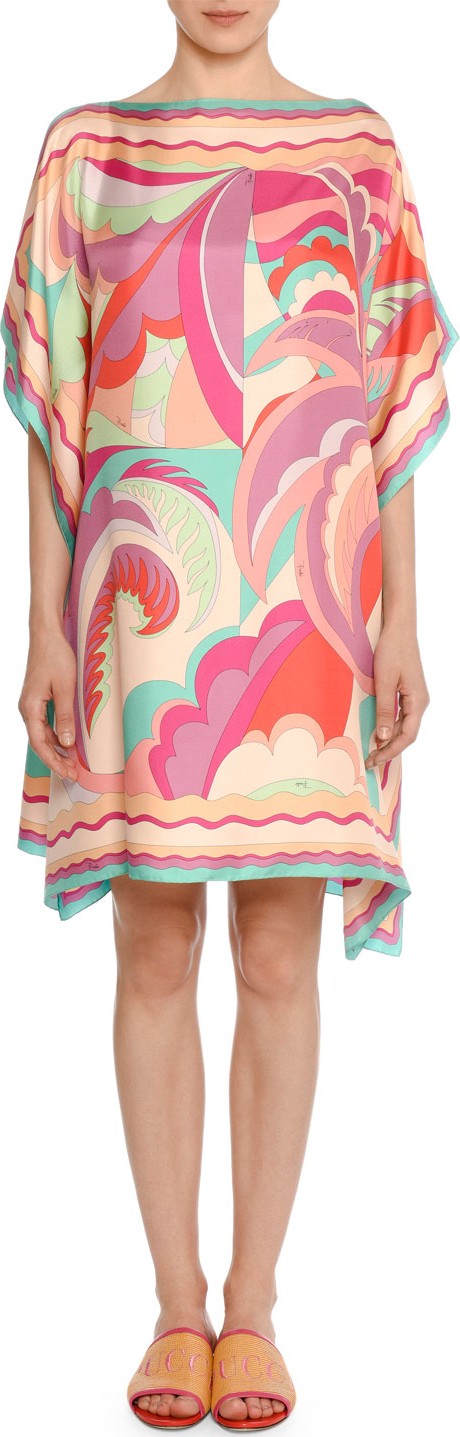 Emilio Pucci Acapulco Bateau-Neck Caftan Dress