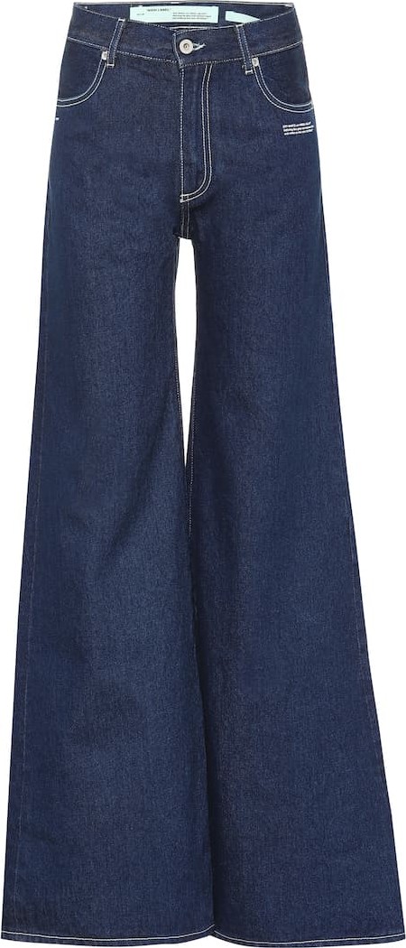 Off White High-rise flared jeans