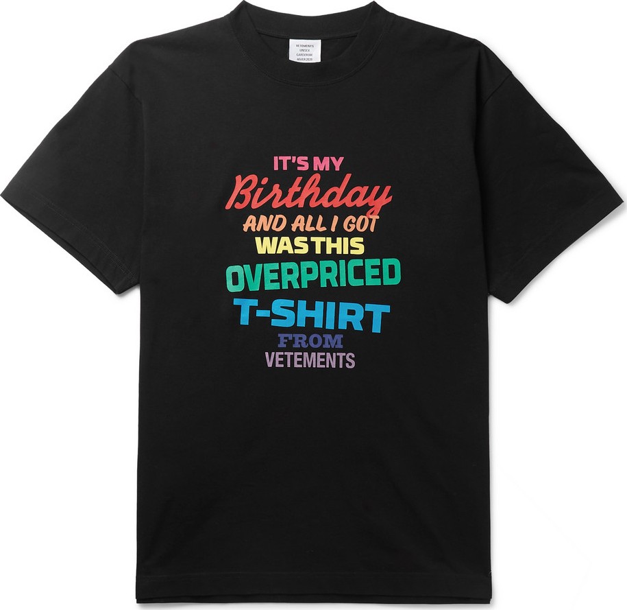 Vetements Printed Cotton-Jersey T-Shirt