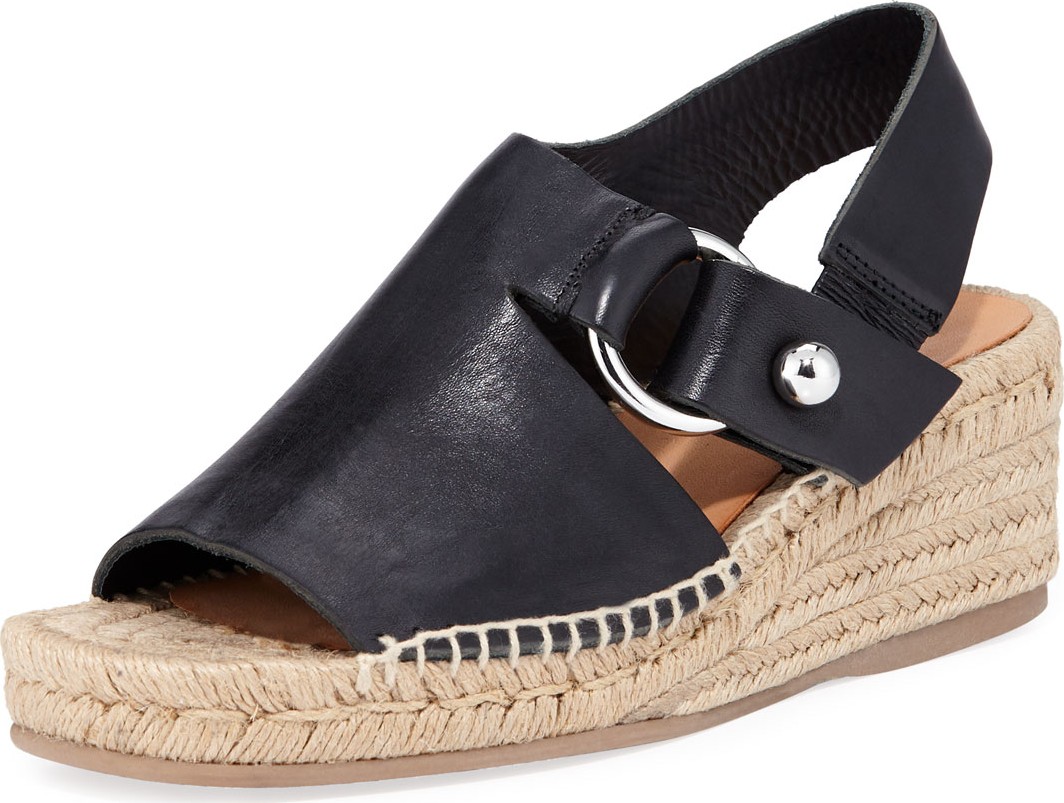 Rag & Bone Arc Leather Wedge Espadrilles