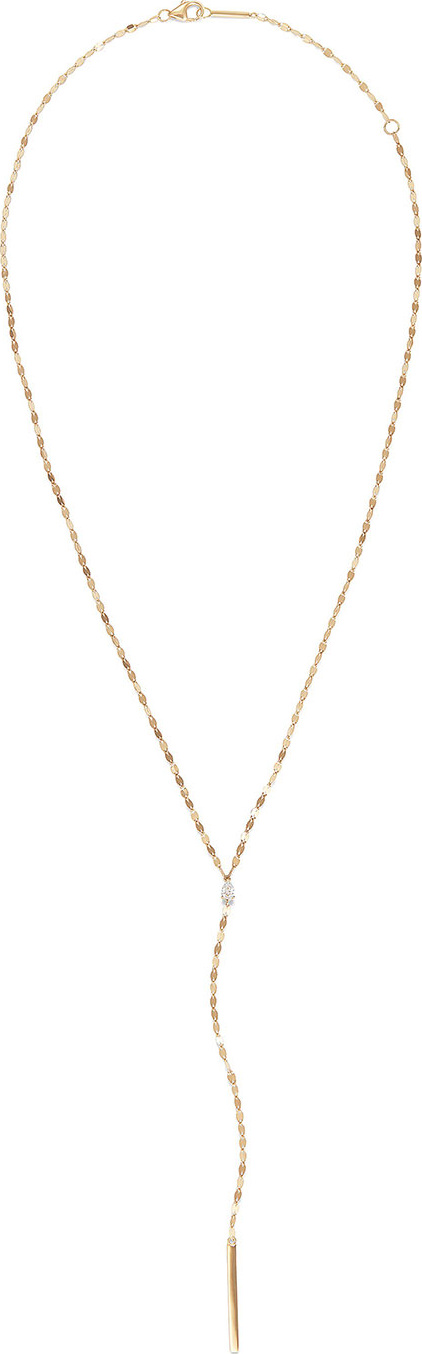 Lana 14k Gold Pear Diamond Y-Drop Necklace