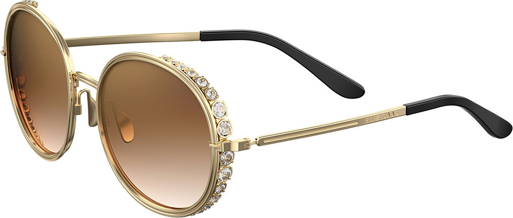 ELIE SAAB Round Crystal-Trim Sunglasses