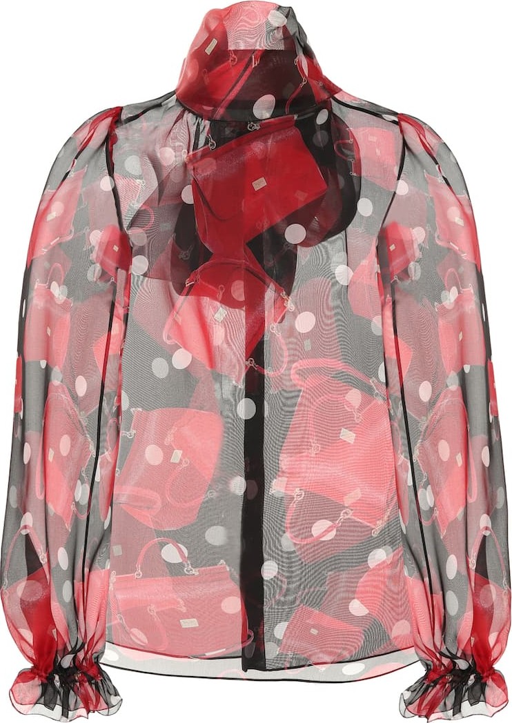 Dolce & Gabbana Sicily-print silk organza blouse