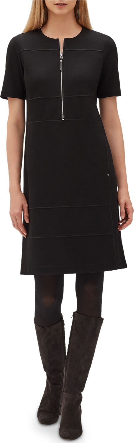 Lafayette 148 New York Demi Punto Milano Zip-Up Dress