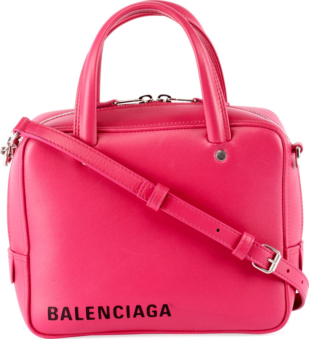 Balenciaga Triangle Square XS Leather Crossbody Bag
