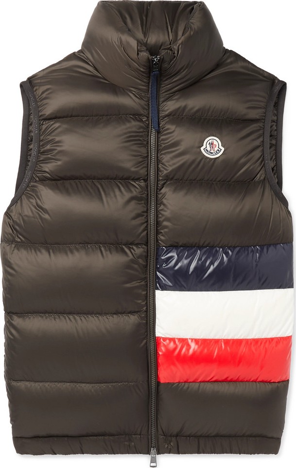 Moncler Sovex Slim-Fit Colour-Block Quilted Shell Down Gilet