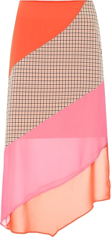 Rejina Pyo Bella paneled crêpe skirt