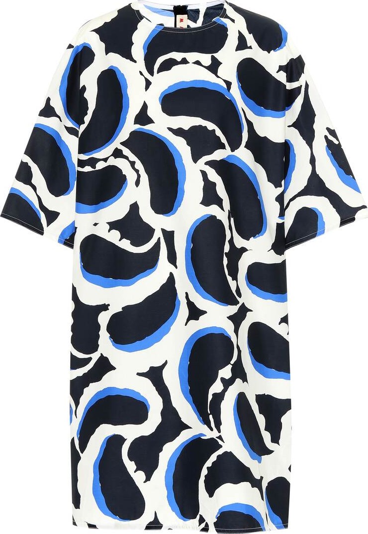 Marni Printed cotton shirt dress