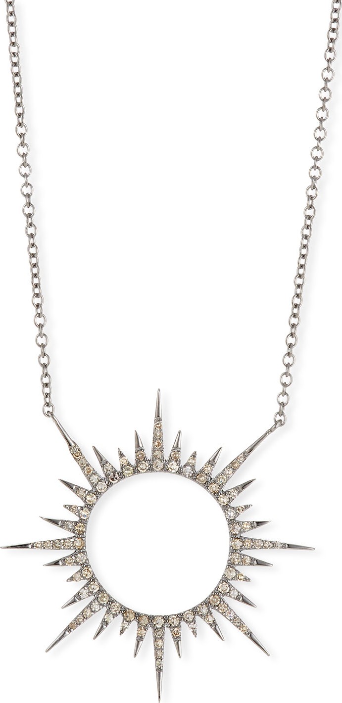 Siena Lasker Diamond Sun Pendant Necklace