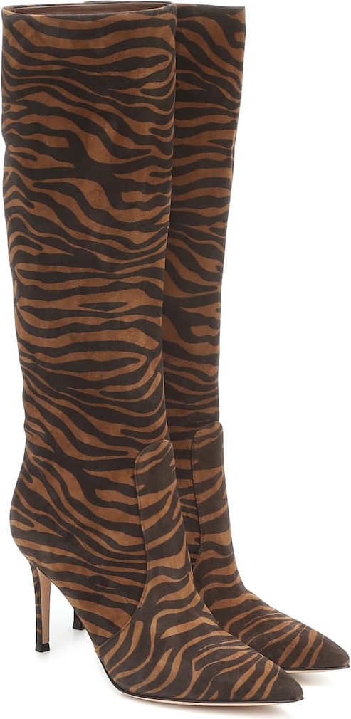 Gianvito Rossi Exclusive to Mytheresa – Zebra-print suede boots
