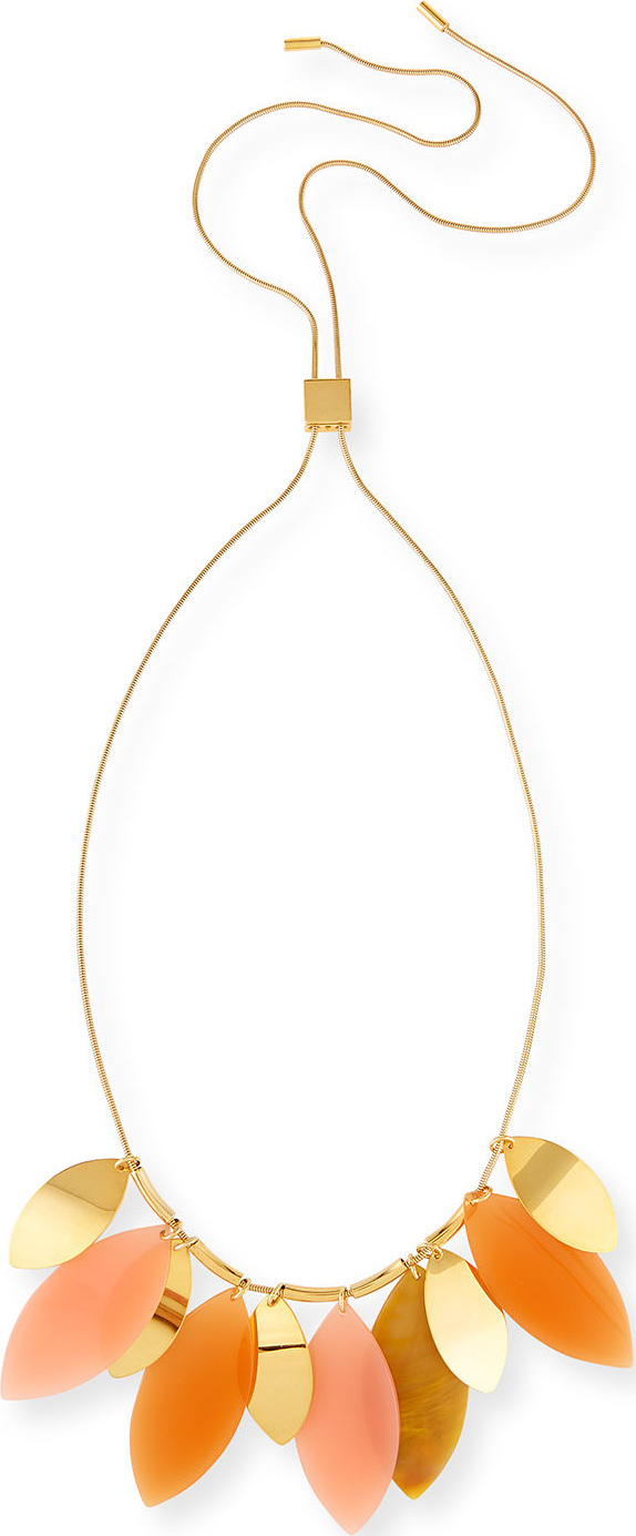 Lafayette 148 New York Multi-Leaf Long Statement Necklace