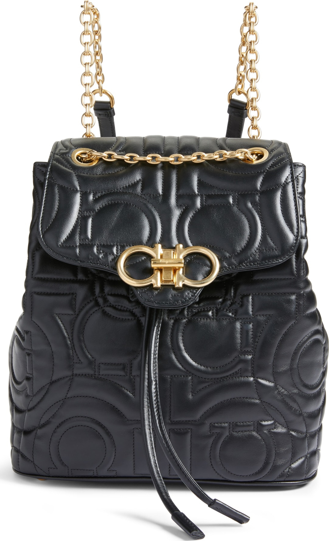 Salvatore Ferragamo Quilted Gancio Leather Backpack