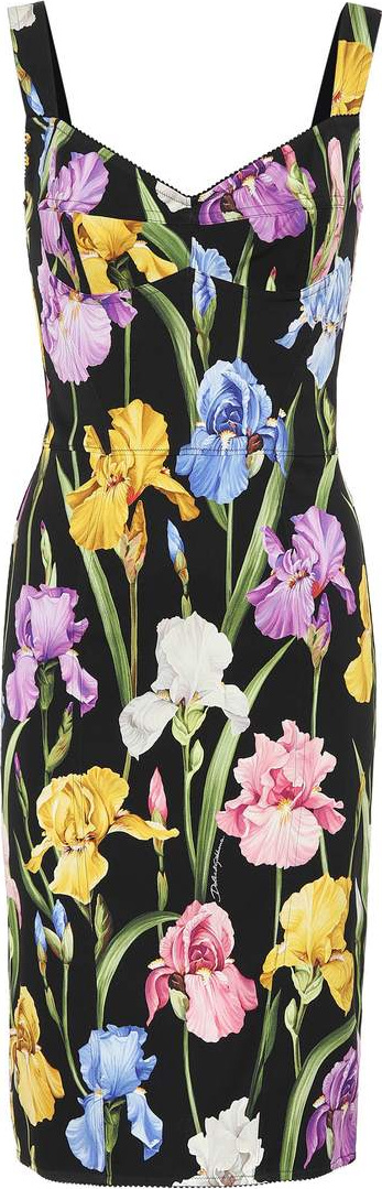 Dolce & Gabbana Floral stretch silk-blend dress