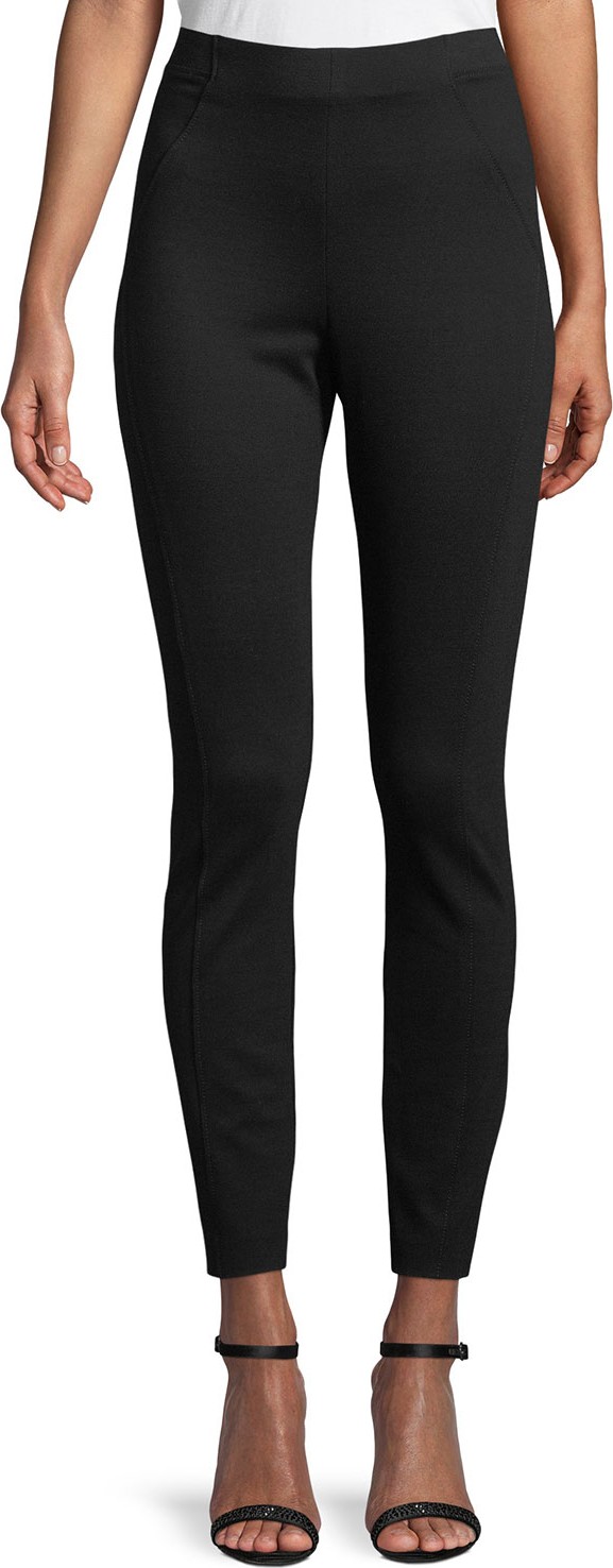 Elie Tahari Trina High-Waist Double-Knit Pants Elie Tahari Trina High-Waist Double-Knit Pants