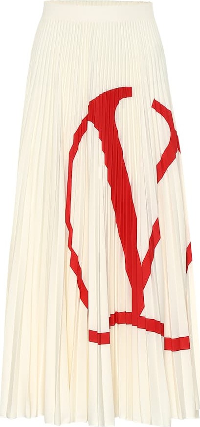 Valentino VLOGO jersey midi skirt
