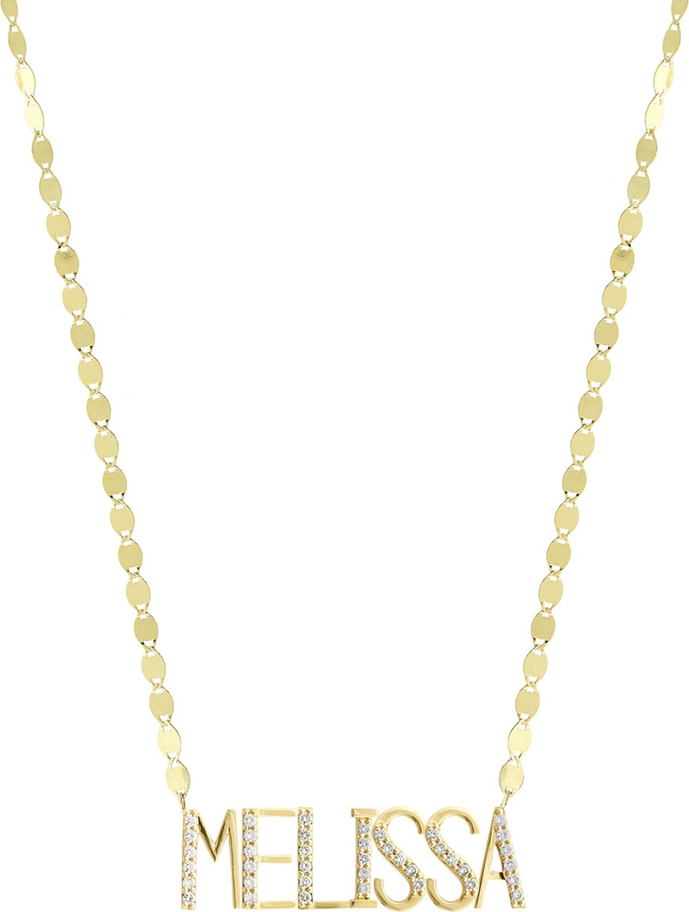 Lana Gold Personalized Seven-Letter Pendant Necklace w/ Diamonds