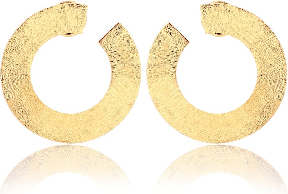 Anissa Kermiche Les Jumelles 18kt gold-plated hoop earrings
