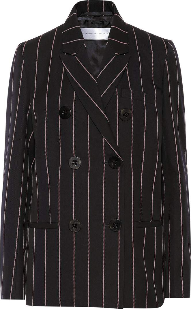 VICTORIA, VICTORIA BECKHAM Double-breasted cotton blazer