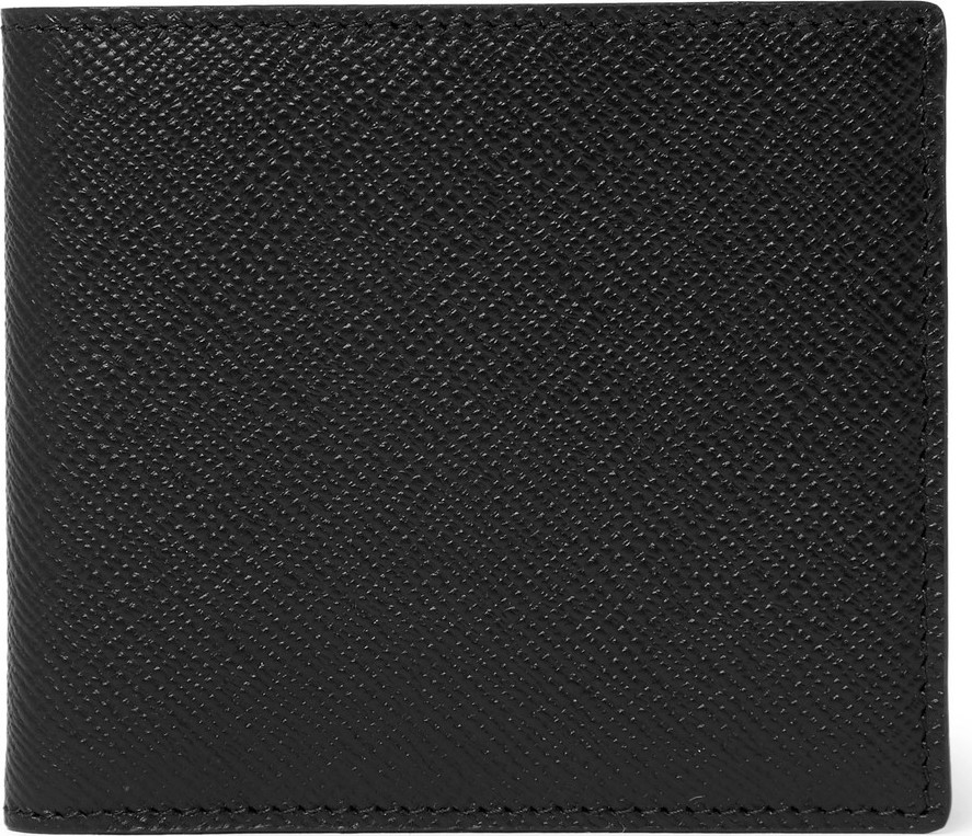 Smythson Panama Cross-Grain Leather Billfold Wallet