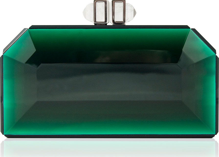 Judith Leiber Faceted Box Clutch Bag