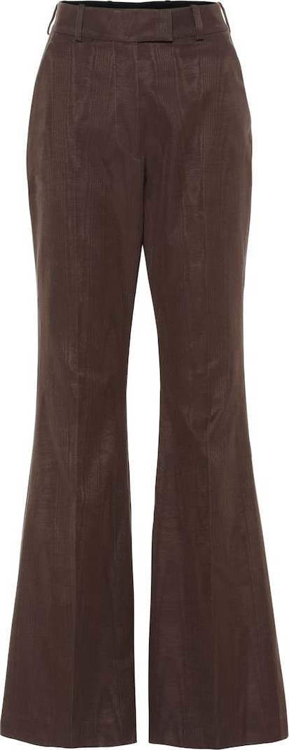 Racil Ziggy moire high-rise flared pants