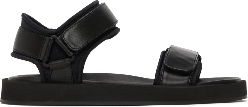 THE ROW Navy Ginza Sandals