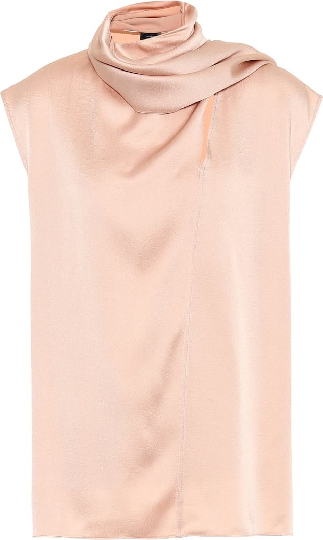 Joseph Sleeveless satin-crêpe top