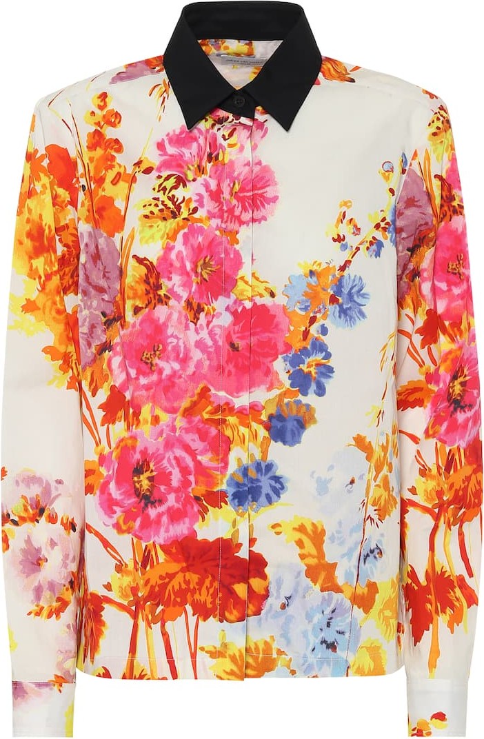 Dries Van Noten Floral cotton-poplin shirt