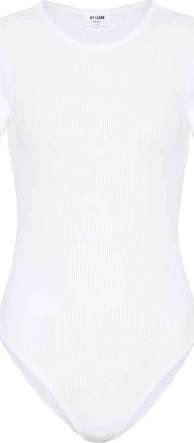 RE/DONE Ribbed Tee cotton bodysuit