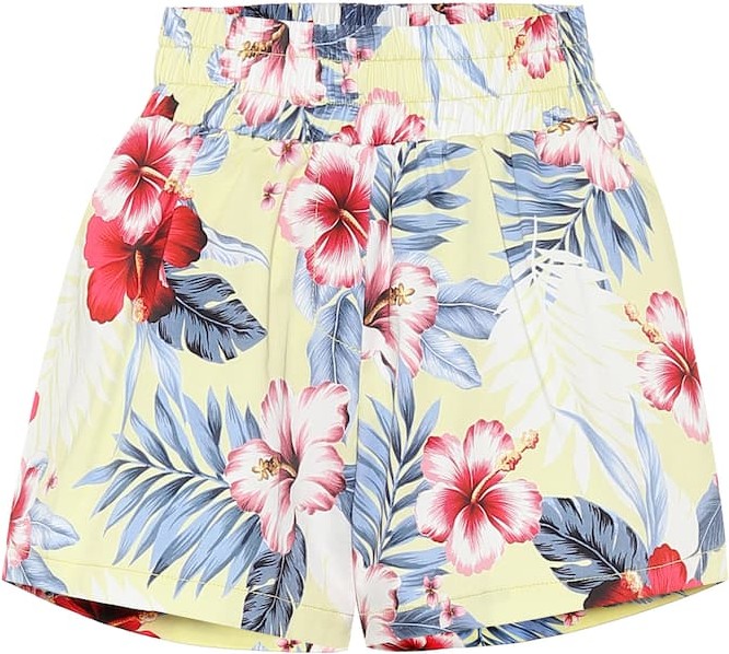 Les Rêveries Floral cotton shorts