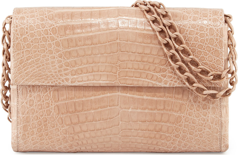 Nancy Gonzalez Medium Crocodile Flap Shoulder Bag
