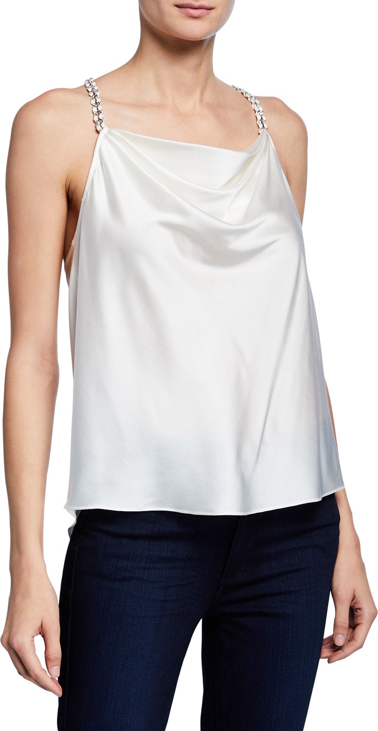 Ramy Brook Amber Cowl-Neck Racerback Top