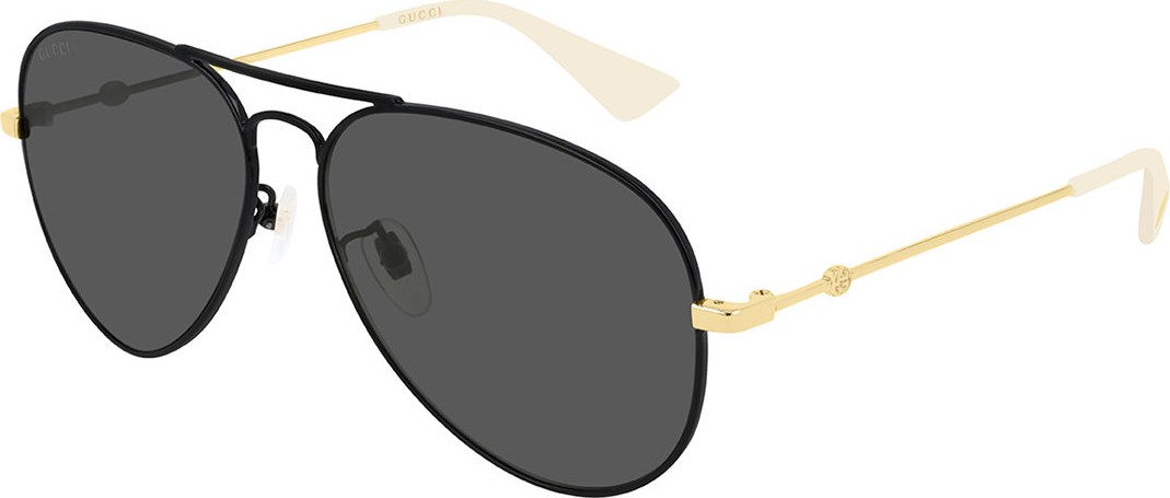 Gucci Two-Tone Metal Aviator Sunglasses