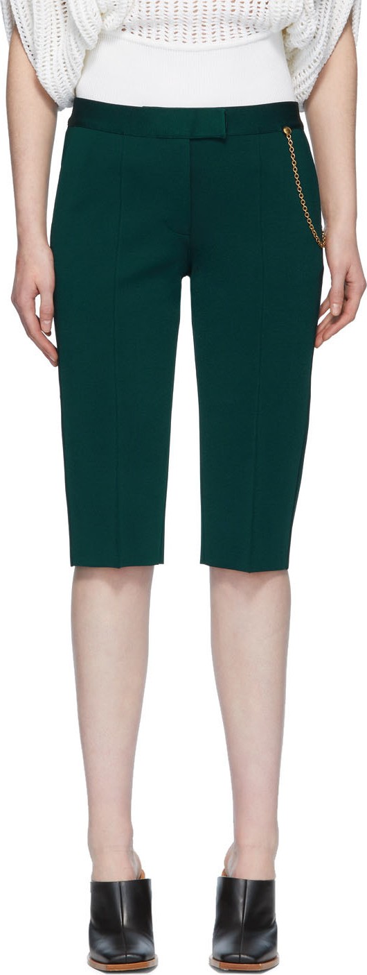 Givenchy Green Chain Bermuda Shorts Givenchy Green Chain Bermuda Shorts