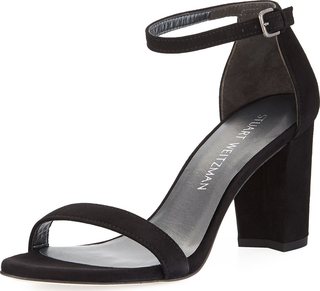 Stuart Weitzman Nearlynude Suede City Sandals