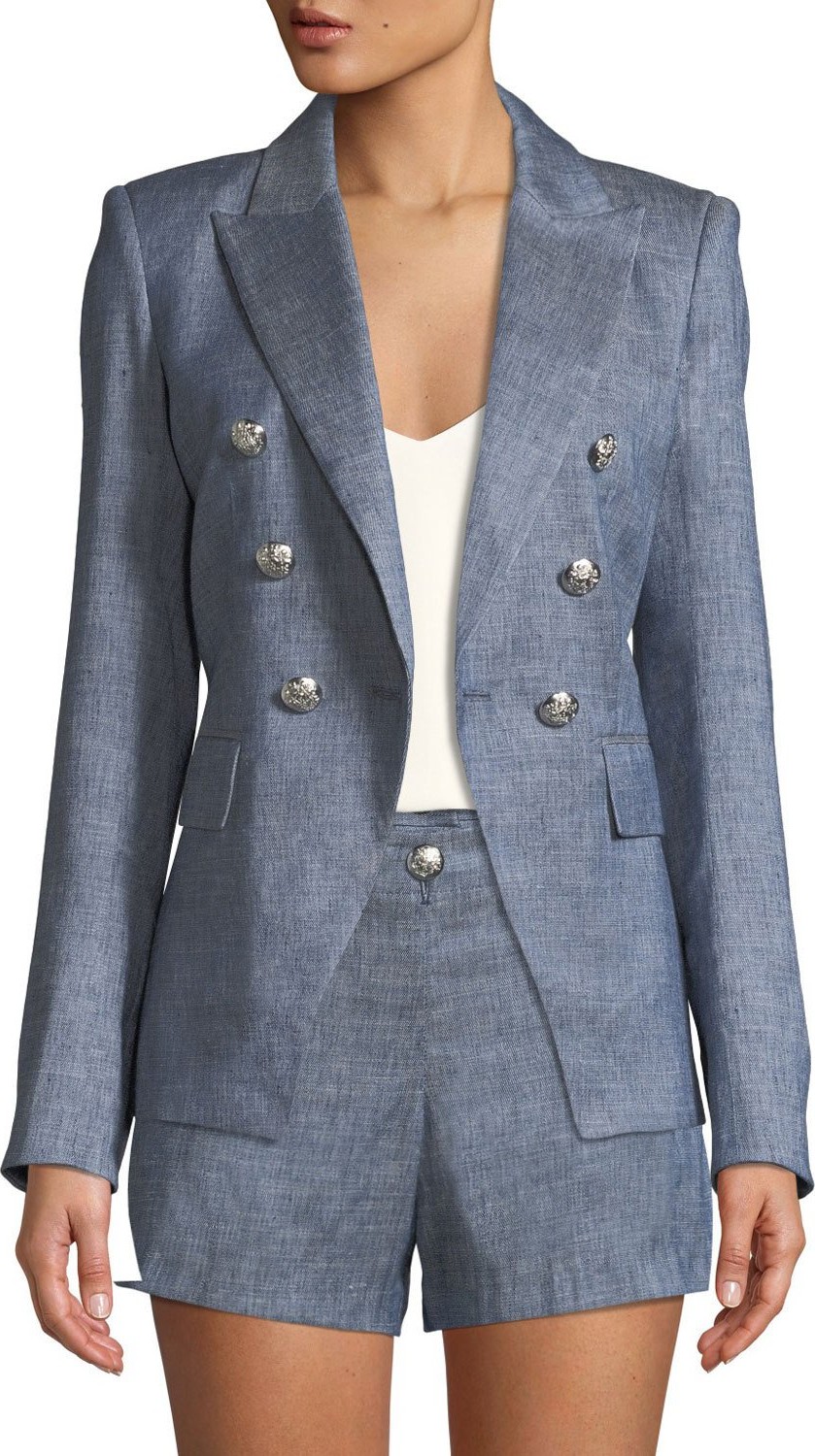 Veronica Beard Miller Double-Breasted Dickey Jacket