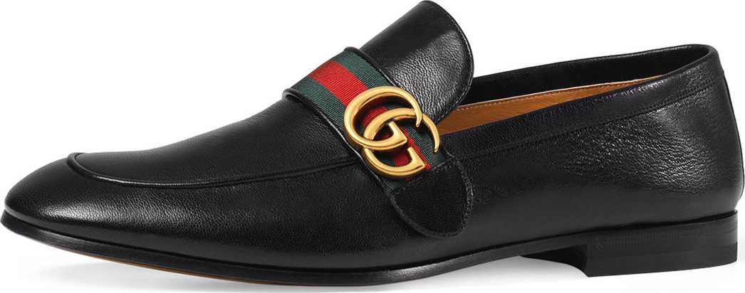 Gucci Donnie Web Leather Loafer