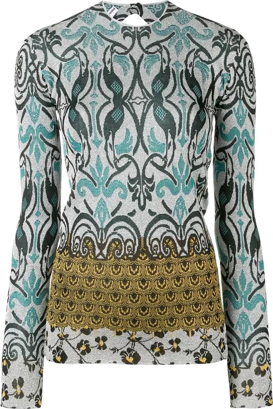 Paco Rabanne Printed long sleeve top