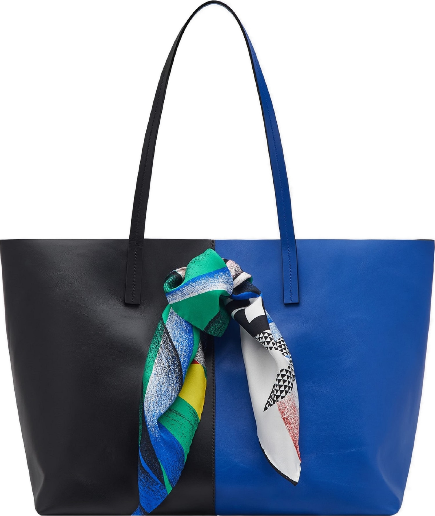 Versace Clash Bicolor Leather Tote