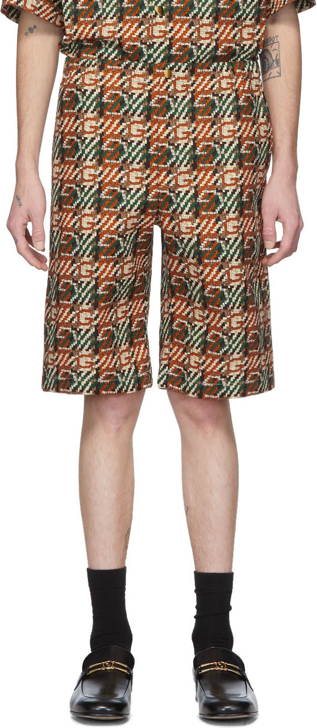 Gucci Multicolor G Print Shorts