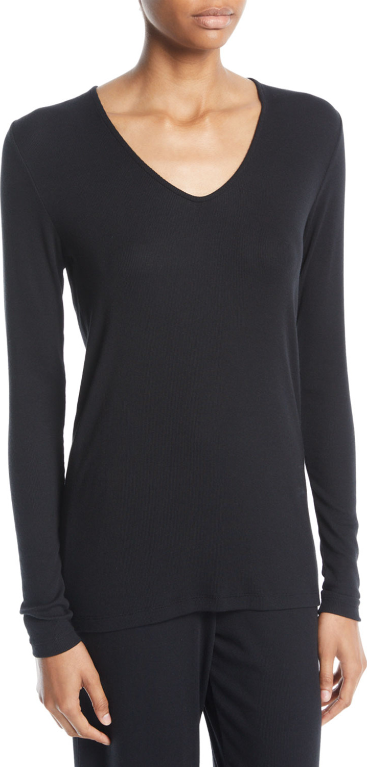 SKIN Nadya V-Neck Jersey Top