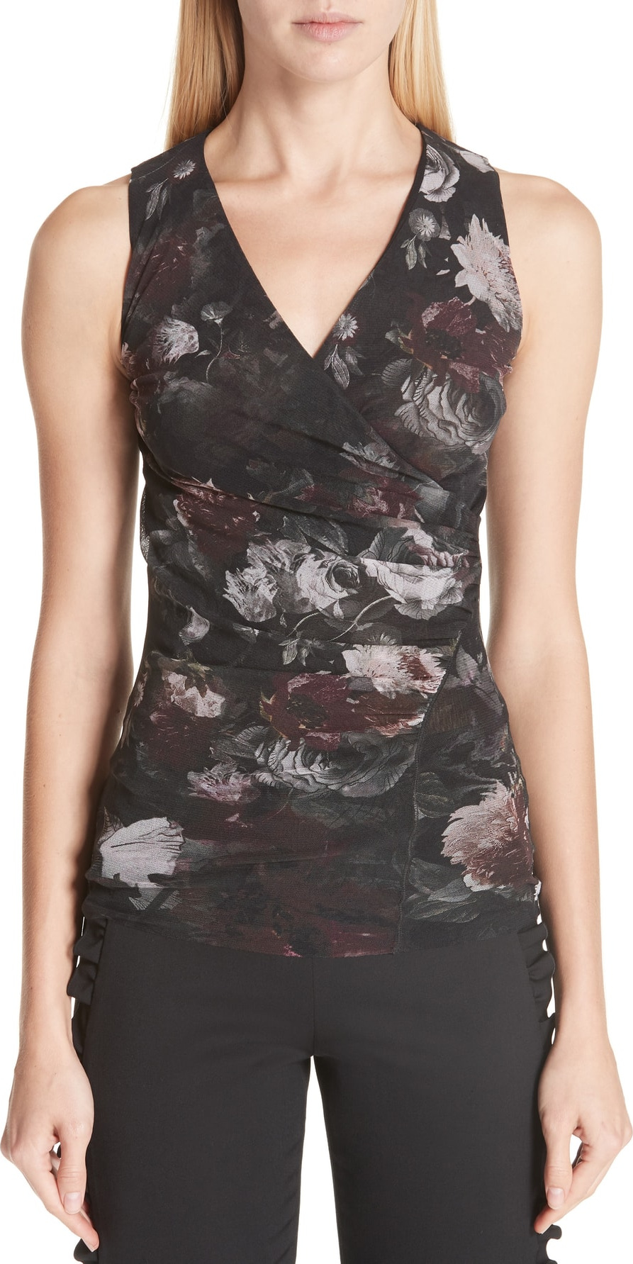 Fuzzi Floral Tulle Tank