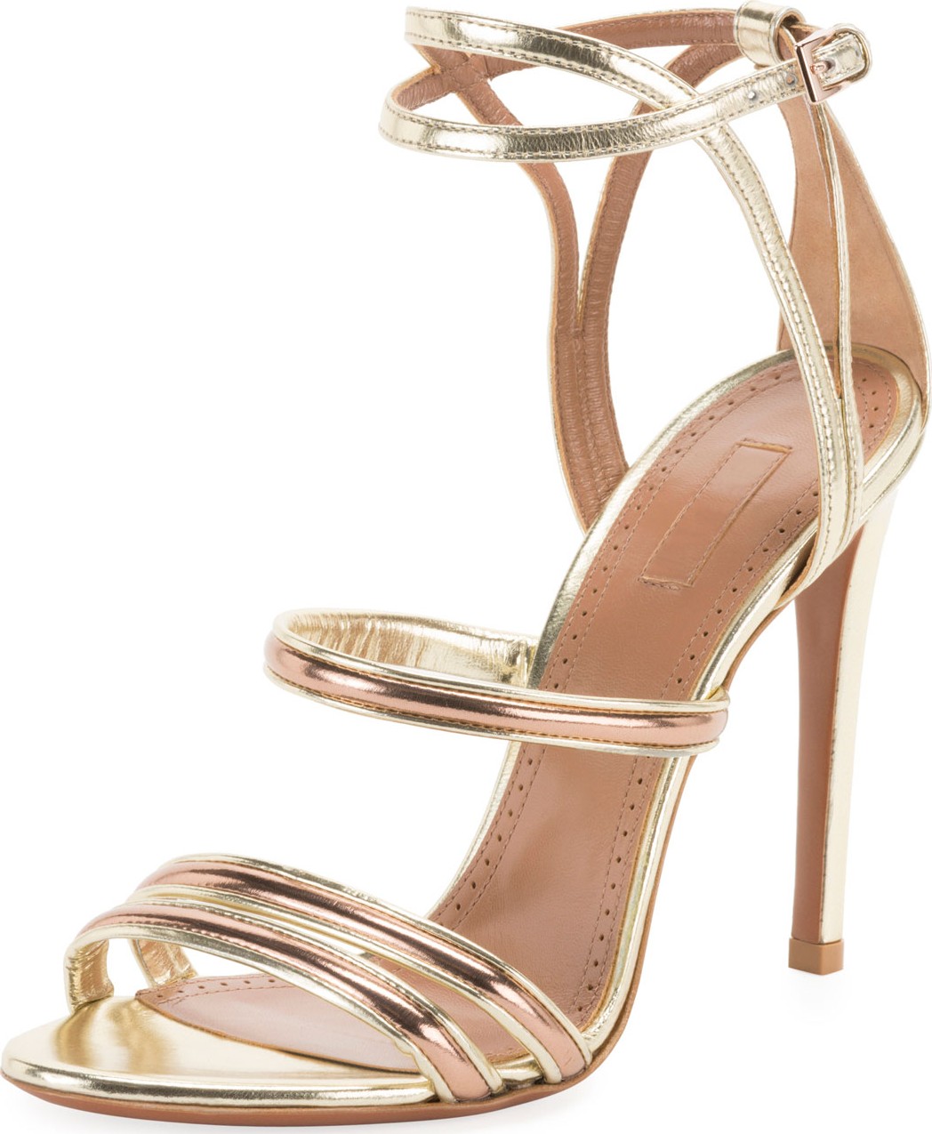 Alaïa Mixed Metallic Strappy Sandals
