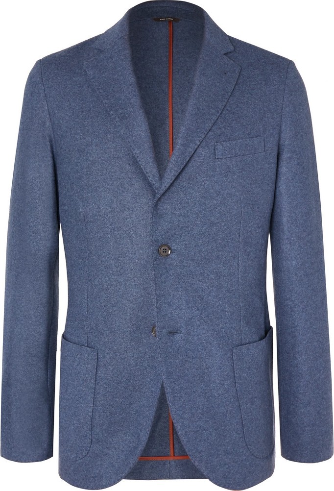 Loro Piana Blue Slim-Fit Cashmere Blazer